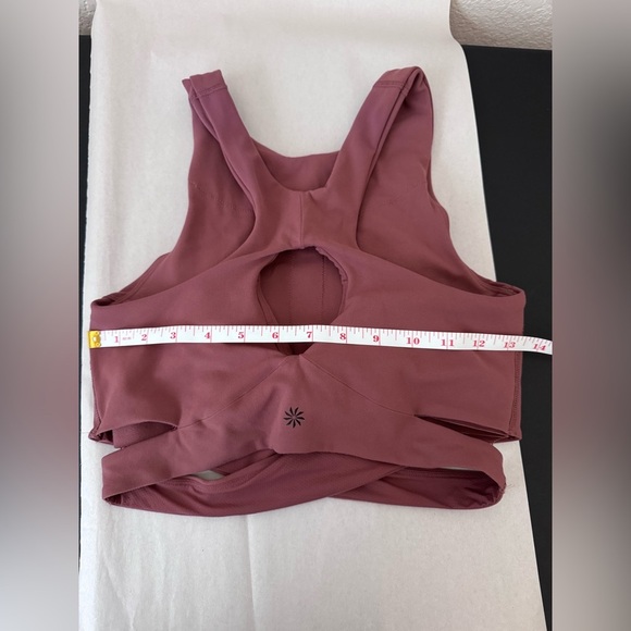 Athleta Conscious Cut Out Crop Rose Yoga Athleisure Size Small - Picture 10 of 11